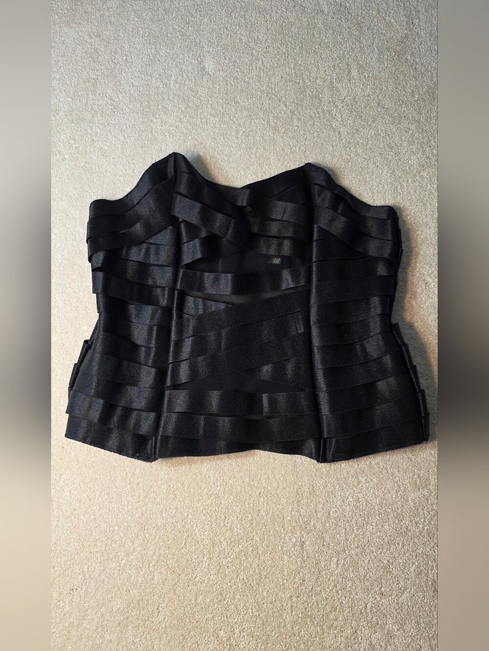 Hips & Curves Black Bondage Corset Top Steel Boned Sexy Shapewear 1X